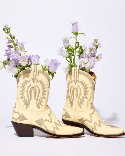 Maggie - Beurre - Patent | Luxury Fashion Women&