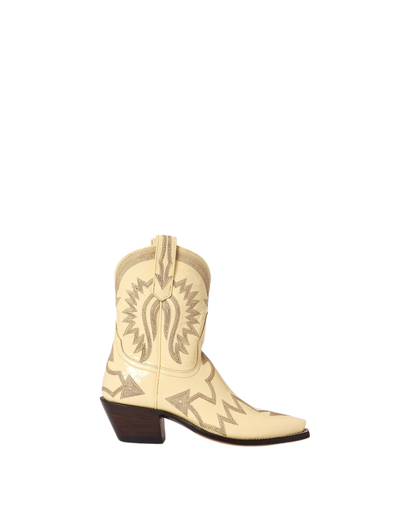 Maggie - Beurre - Patent | Luxury Fashion Women's Cowboy Boot | Miron Crosby