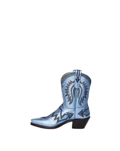 Maggie Metallic Light Blue Luxury Fashion Women s Cowboy Boots Miron Crosby