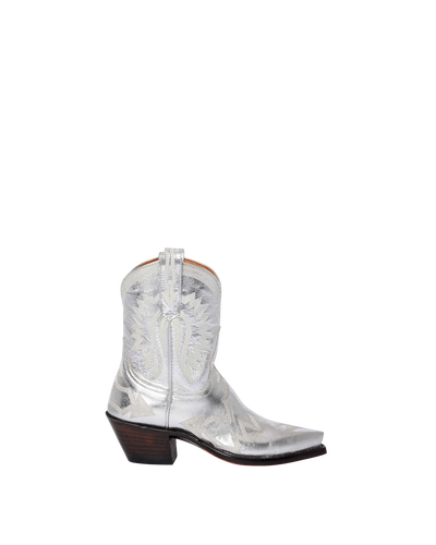 Maggie Metallic Silver Women's Luxury Fashion Cowboy Boots | Miron Crosby