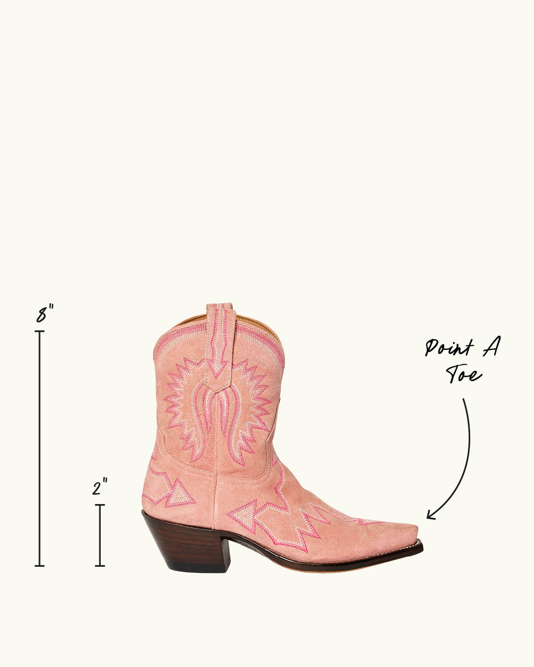 Maggie - Pink Suede | Luxury Fashion Women's Cowboy Boot | Miron Crosby