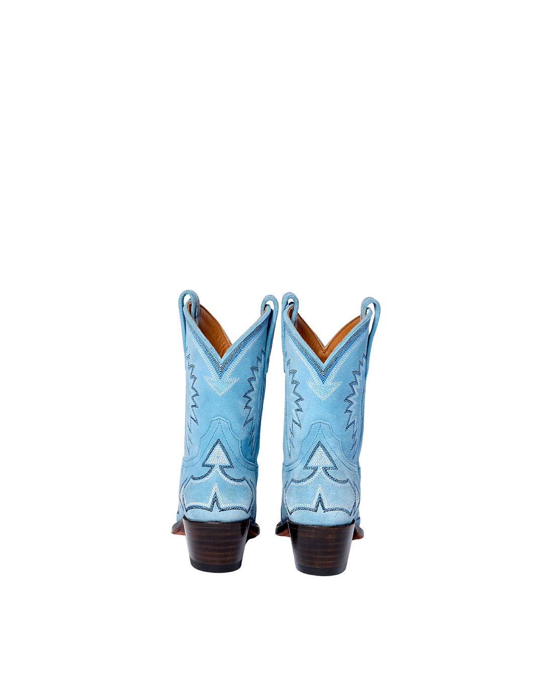 Maggie Powder Blue Suede | Luxury Fashion Cowboy Boots | Miron Crosby