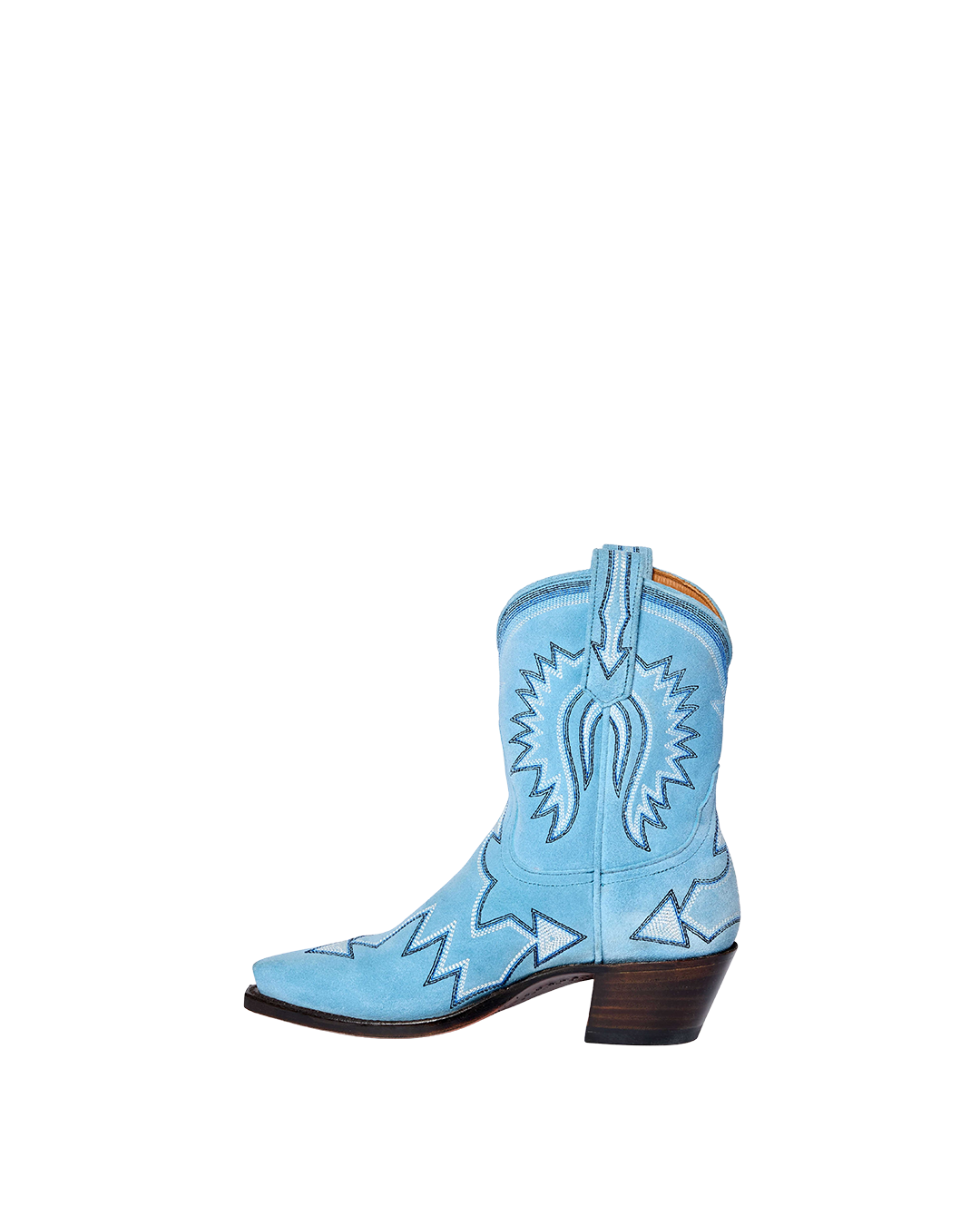 Maggie Powder Blue Suede | Luxury Fashion Cowboy Boots | Miron Crosby