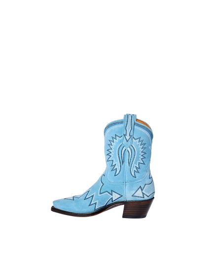 Maggie Powder Blue Suede | Luxury Fashion Cowboy Boots | Miron Crosby