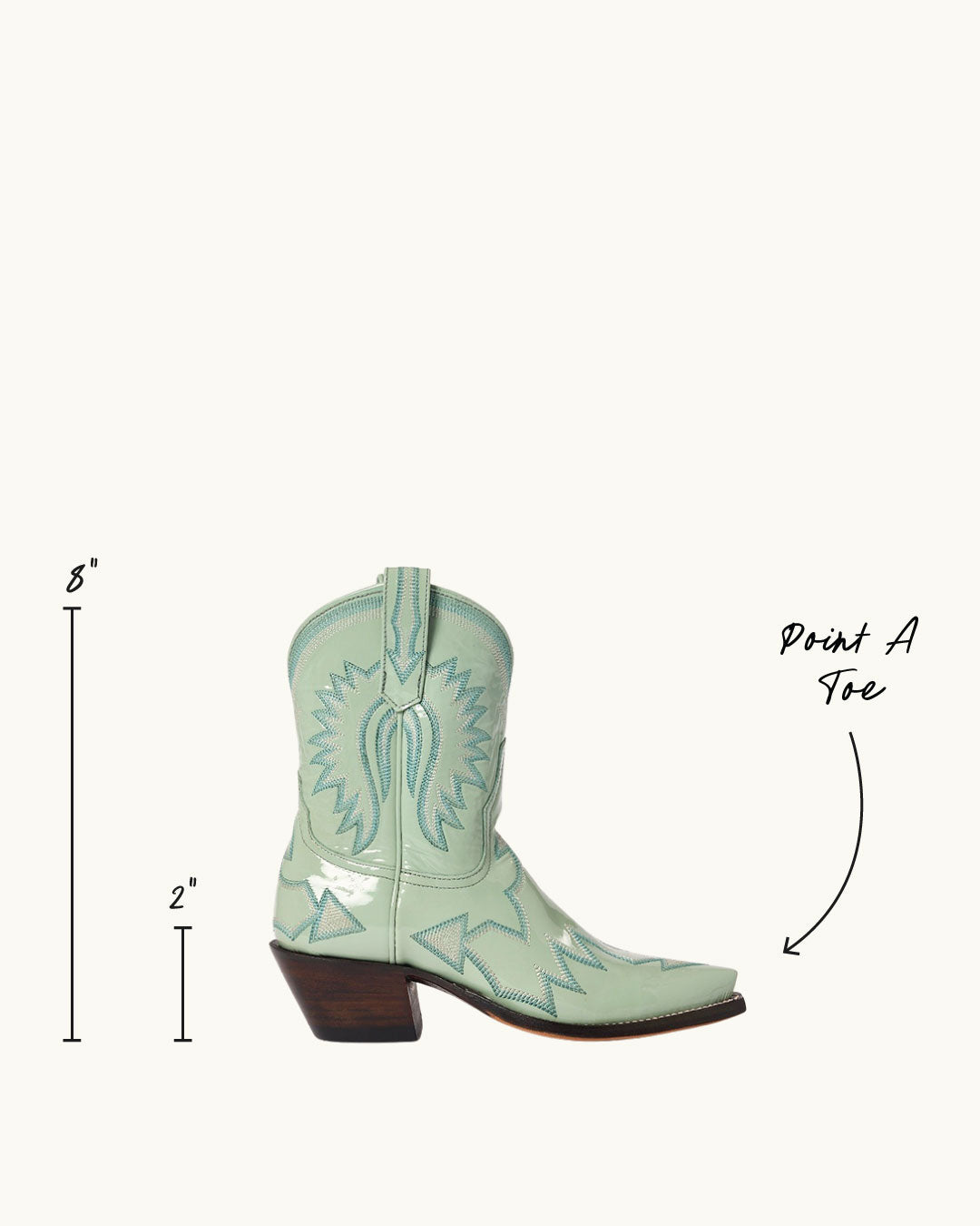 Maggie - Teal - Patent | Luxury Fashion Women's Cowboy Boot | Miron Crosby