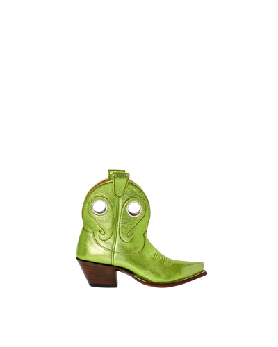 Marianne Metallic Lime Green | Luxury Fashion Women's Cowboy Boot | Miron Crosby
