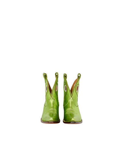 Marianne Metallic Lime Green | Luxury Fashion Women&