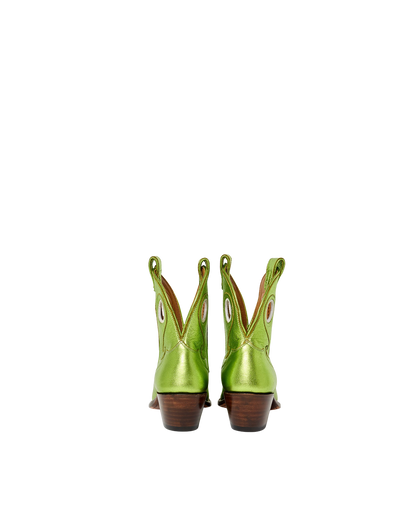 Marianne Metallic Lime Green | Luxury Fashion Women&