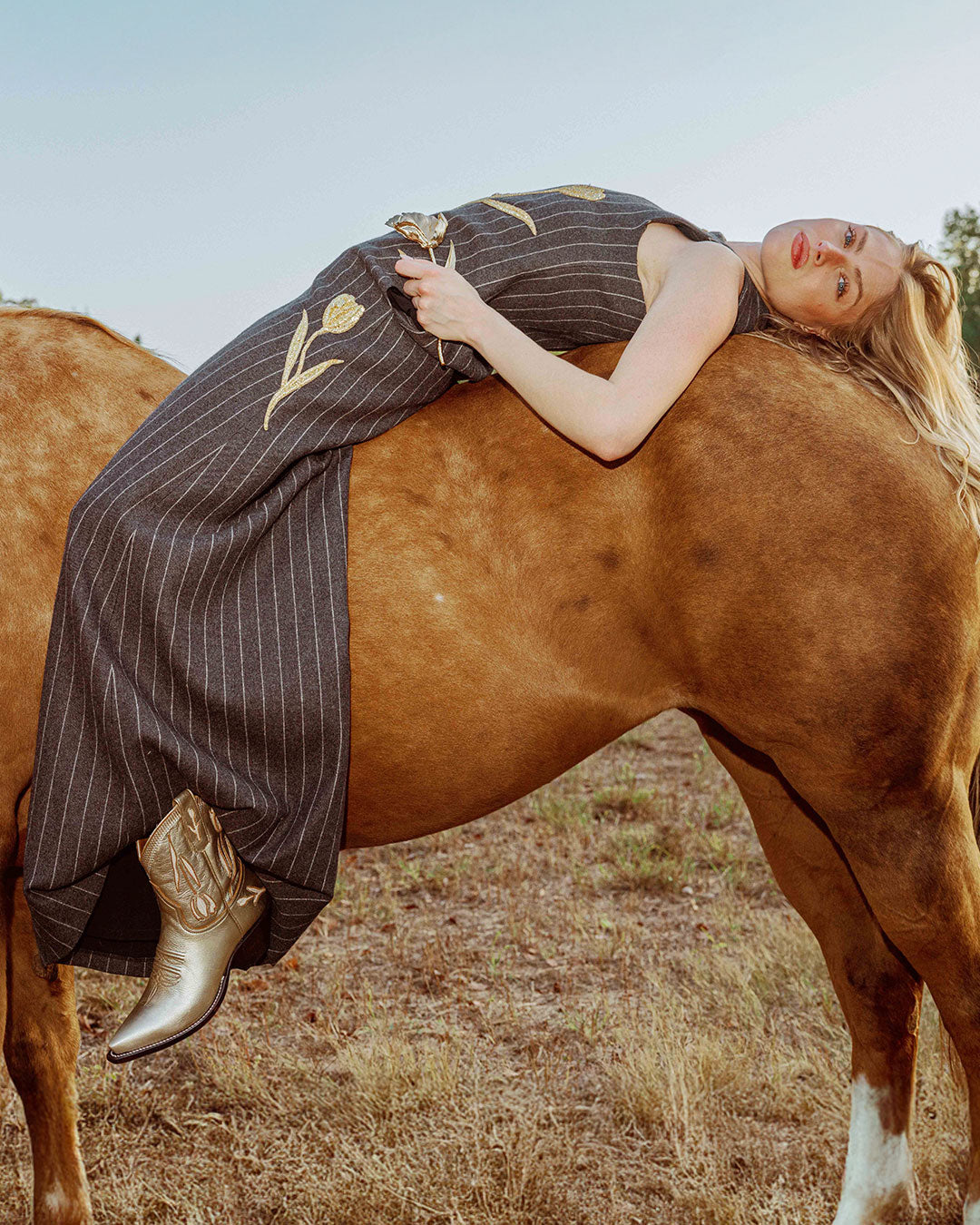 Georgia - Metallic Gold | Luxury Fashion Women's Cowboy Boot | Miron Crosby