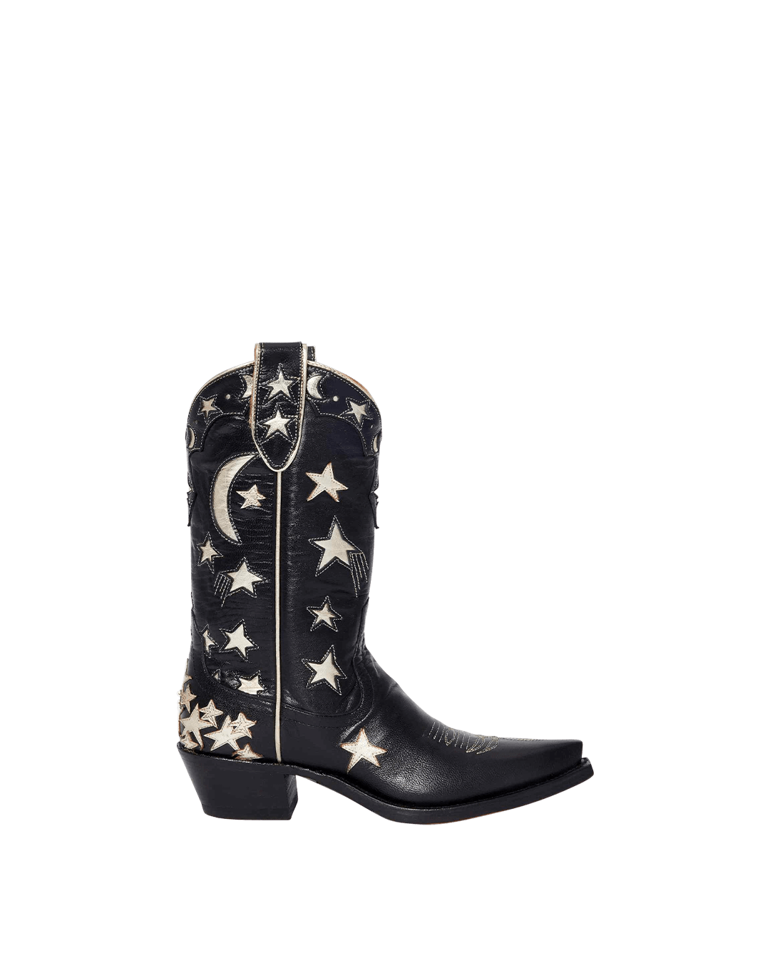 Rush Black/Pale Gold | Luxury Fashion Women's Cowboy Boots | Miron Crosby