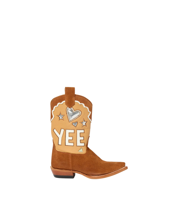 Sloan Cashew | Luxury Fashion Kid's Cowboy Boot | Miron Crosby