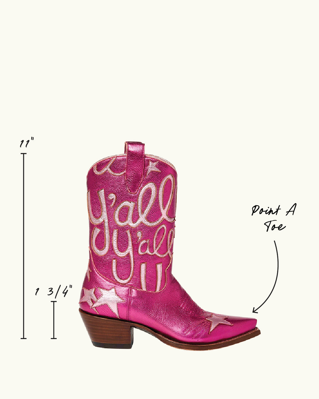 Sophie - Metallic Hot Pink | Luxury Fashion Women's Cowboy Boot | Miron Crosby