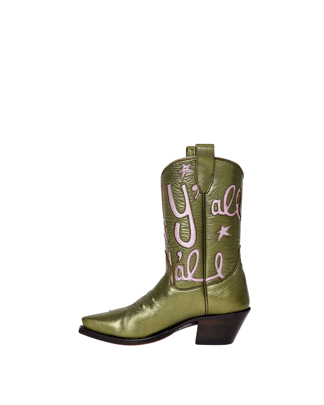 Sophie Metallic Olive Luxury Fashion Women's Cowboy Boots Miron Crosby