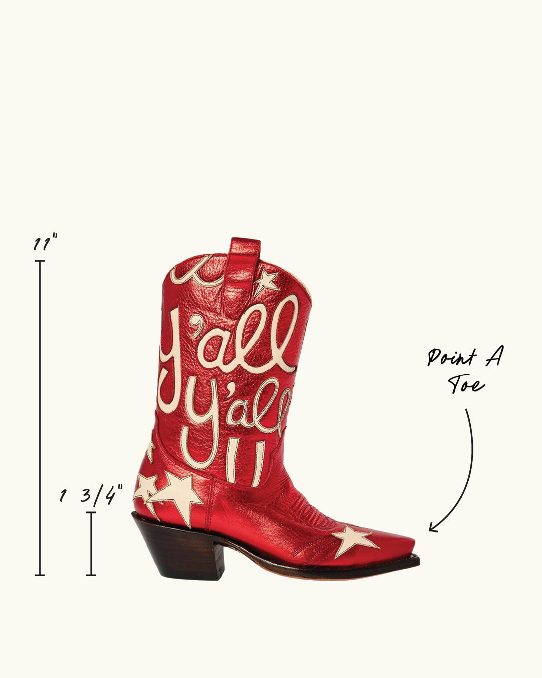 Sophie Metallic Red Luxury Fashion Cowboy Boots | Miron Crosby