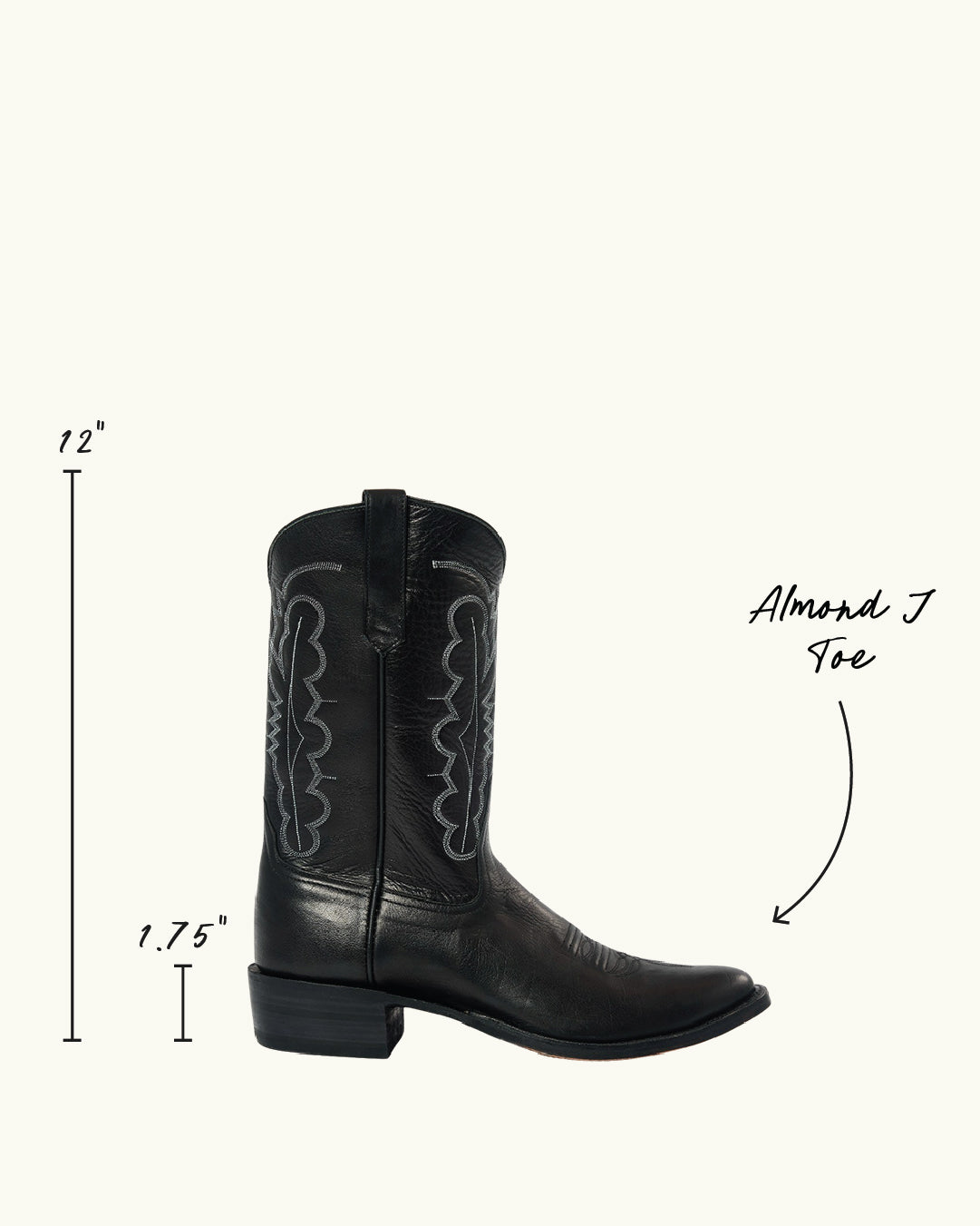 Trainor Black | Luxury Fashion Women's Cowboy Boot | Miron Crosby