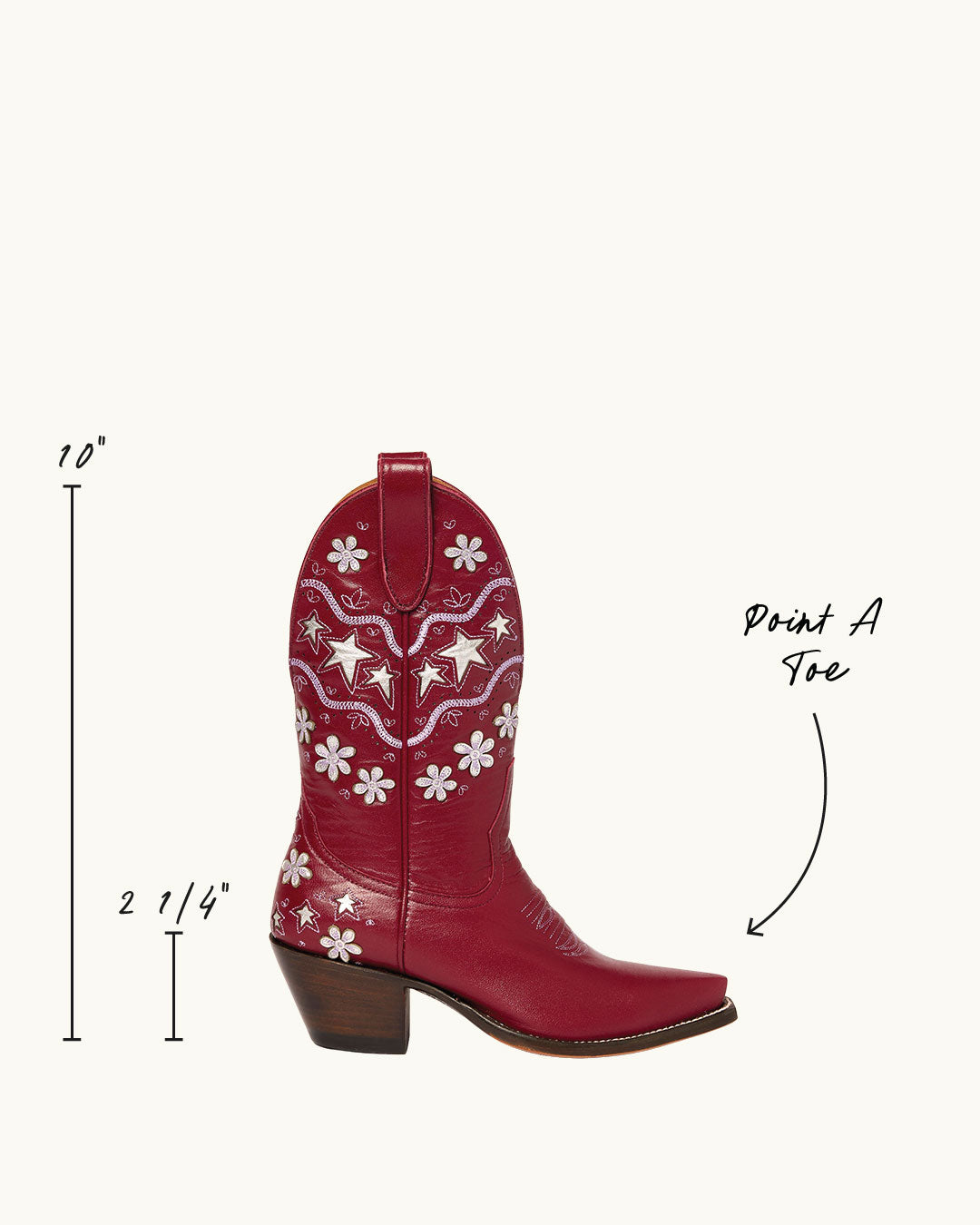 Wade - Oxblood | Luxury Fashion Women's Cowboy Boot | Miron Crosby