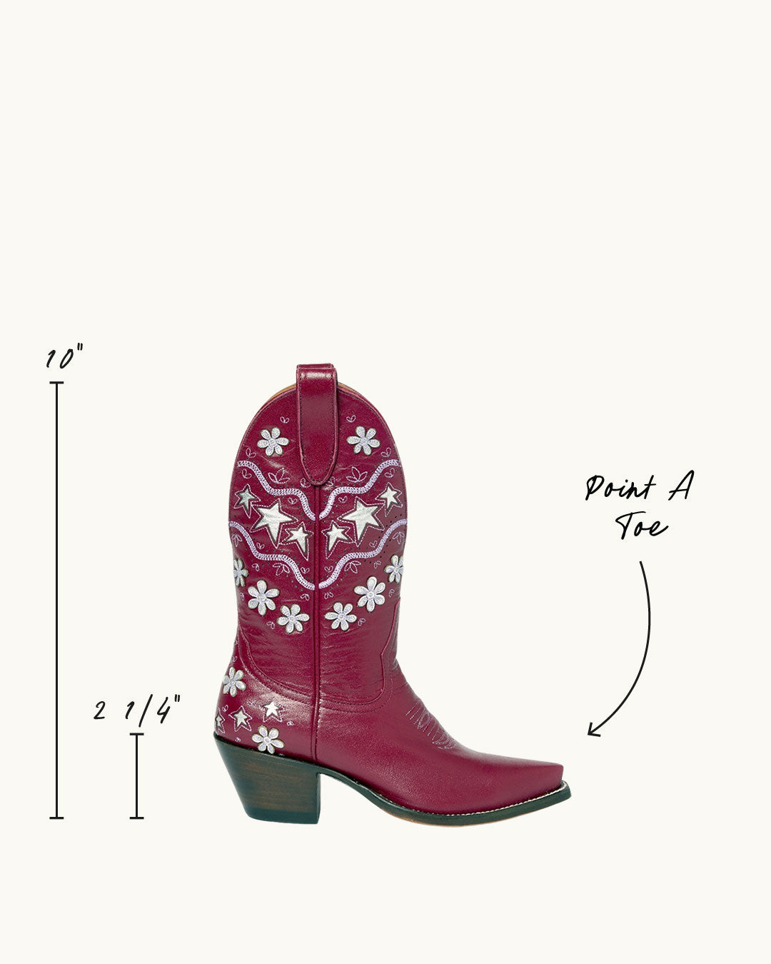 Wade - Oxblood | Luxury Fashion Women's Cowboy Boot | Miron Crosby
