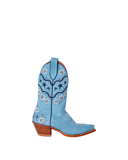 Wade Powder Blue Suede Women&