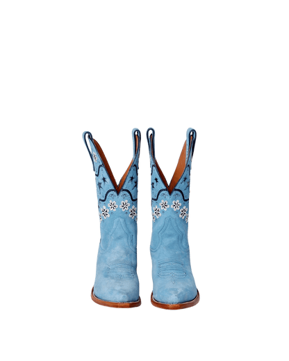 Wade Powder Blue Suede Women&