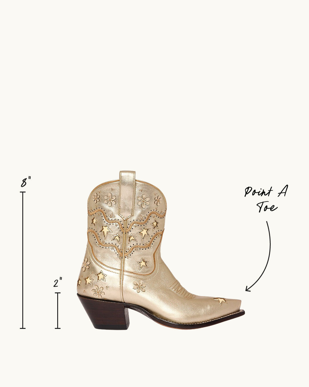 Wylie - Metallic Gold | Luxury Fashion Women's Cowboy Boot | Miron Crosby