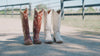 Margretta - Caramel - Creme - Tall | Luxury Fashion Women's Cowboy Boot | Miron Crosby