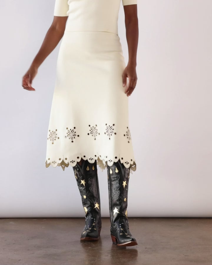 Celeste Black Luxury Fashion Women's Cowboy Boots | Miron Crosby